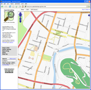 Zaslonski posnetek zemljevida strogega centra Ljubljane