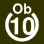 File:White 10 in white circle with Ob above.svg