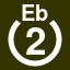 File:White 2 in white circle with Eb above.svg