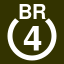 File:White 4 in white circle with BR above.svg