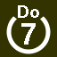 File:White 7 in white circle with Do above.svg