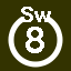 File:White 8 in white circle with Sw above.svg