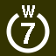 File:White 7 in white circle with W above.svg