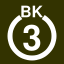 File:White 3 in white circle with BK above.svg
