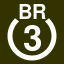 File:White 3 in white circle with BR above.svg