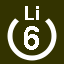 File:White 6 in white circle with Li above.svg
