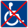 crossed-out wheelchair pictogram
