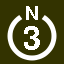 File:White 3 in white circle with N above.svg