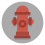 a red fire hydrant on a grey background