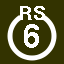 File:White 6 in white circle with RS above.svg