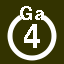 File:White 4 in white circle with Ga above.svg