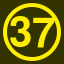 File:Yellow 37 in yellow circle.svg