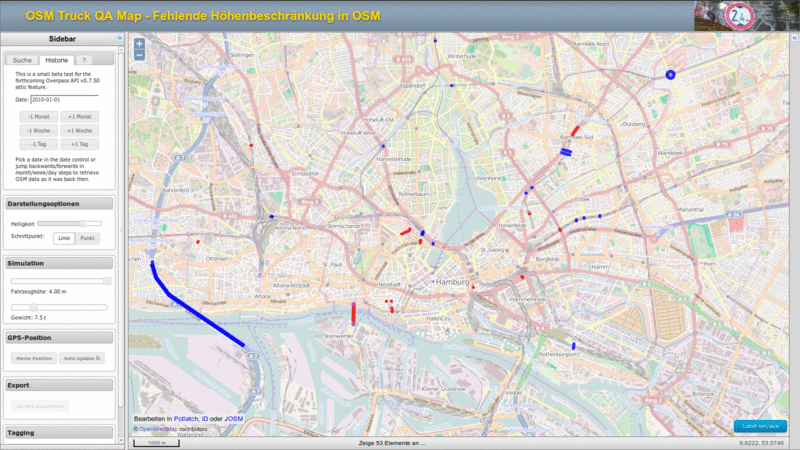 Entwicklung Maxheight Tags in Hamburg von Januar 2010 - 2014