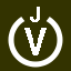 File:White V in white circle with J above.svg