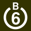 File:White 6 in white circle with B above.svg