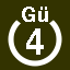 File:White 4 in white circle with Gü above.svg
