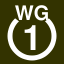 File:White 1 in white circle with WG above.svg