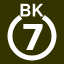 File:White 7 in white circle with BK above.svg