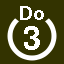 File:White 3 in white circle with Do above.svg