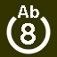 File:White 8 in white circle with Ab above.svg