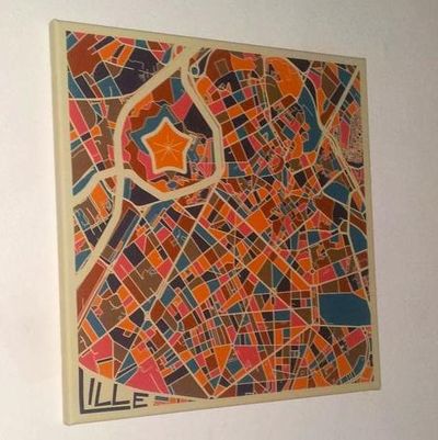 Artistic map of Lille