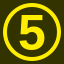 File:Yellow 5 in yellow circle.svg