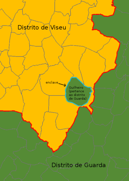 File:CAOP distrito de Viseu com um enclave.png