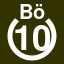 File:White 10 in white circle with Bouml above.svg