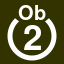 File:White 2 in white circle with Ob above.svg