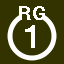 File:White 1 in white circle with RG above.svg