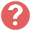a black question mark inside a white speech bubble on a red background