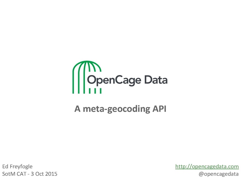 File:The OpenCage Geocoder - SotM CAT 2015.pdf