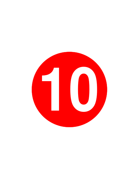 File:Weiße 10 auf rotem Punkt.svg