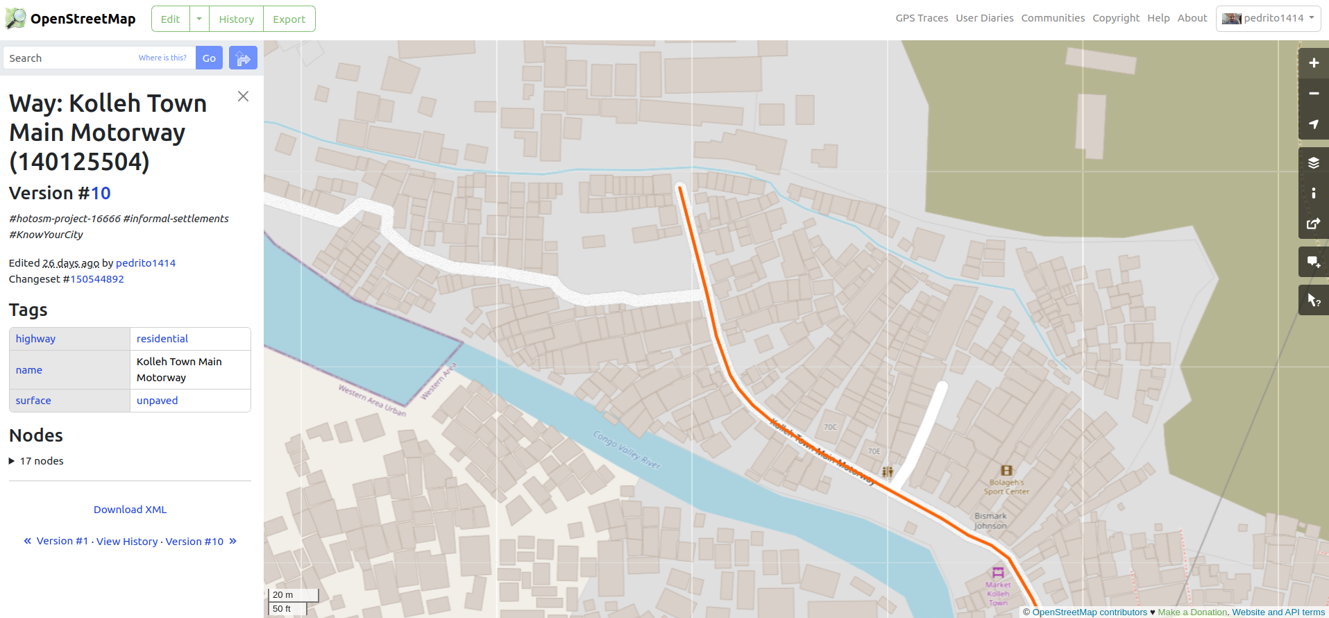 Kolleh Town on OpenStreetMap