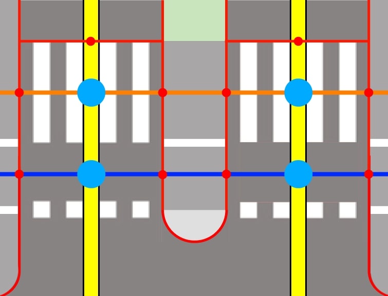 File:Segregated crossing + tci (bicycle - cycleway).jpg