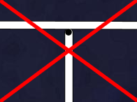 An incorrectly drawn road junction