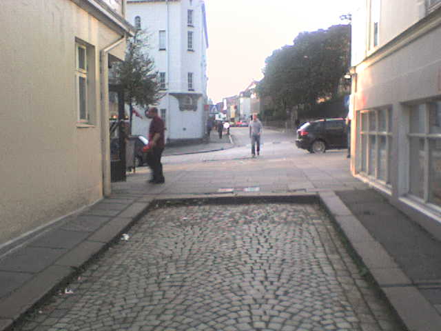File:Photo-Small Street sidewalk-blocked.jpg