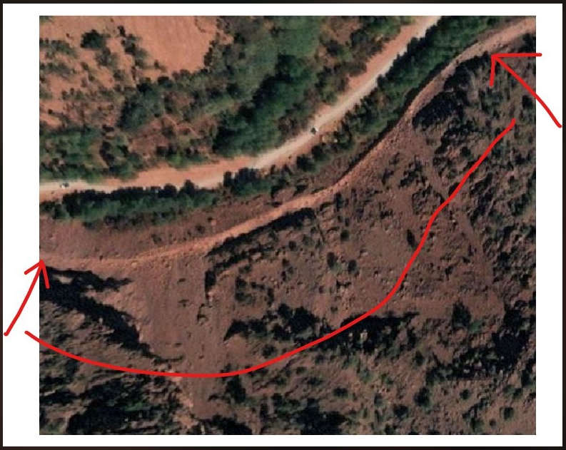 A blocked road identified by a mapper in Morocco