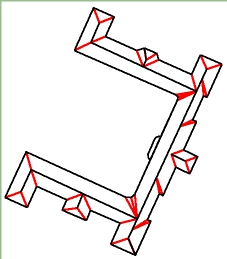 Roof edges highlighted in red