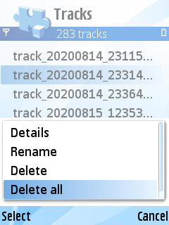 File:S60GPSTracker track list with menu.png