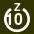 White 10 in white circle with Z above.svg