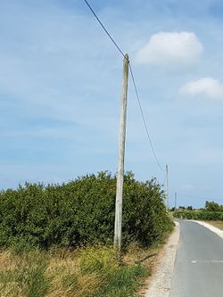 Suspension telecom pole
