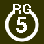 File:White 5 in white circle with RG above.svg