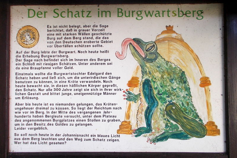 File:2015 Zauckerode Sagen-Tafel auf dem Burgwartsberg.jpg