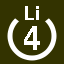 File:White 4 in white circle with Li above.svg