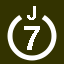 File:White 7 in white circle with J above.svg