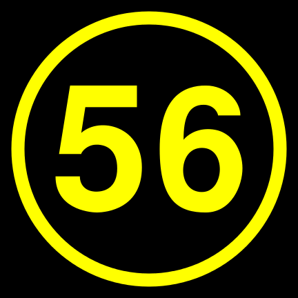 File:56 black yellow-round.svg