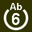 File:White 6 in white circle with Ab above.svg