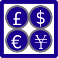 One possible icon for representing a bureau de change (not used by anyone)