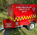 Portable trailer (but permanently stationed at the location) community fire unit in Australia
